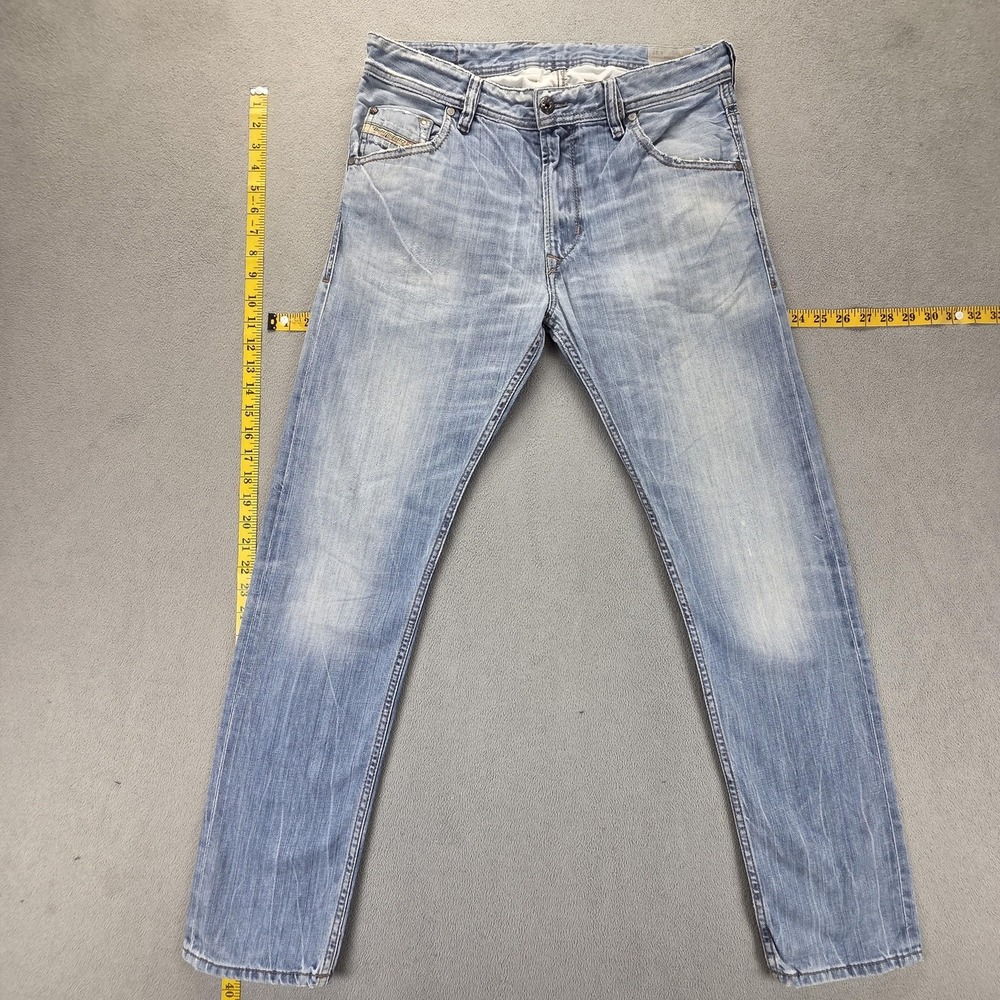 Diesel Jeans Mens 30x32 Blue Krayver Regular Slim Carrot Light Wash‎ 0826D